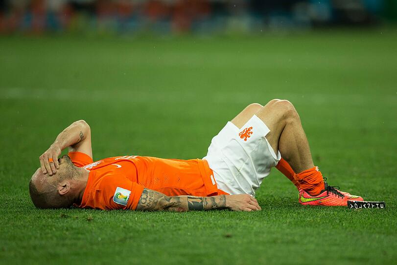 Untröstlich: Wesley Sneijder verschoss einen Elfer.