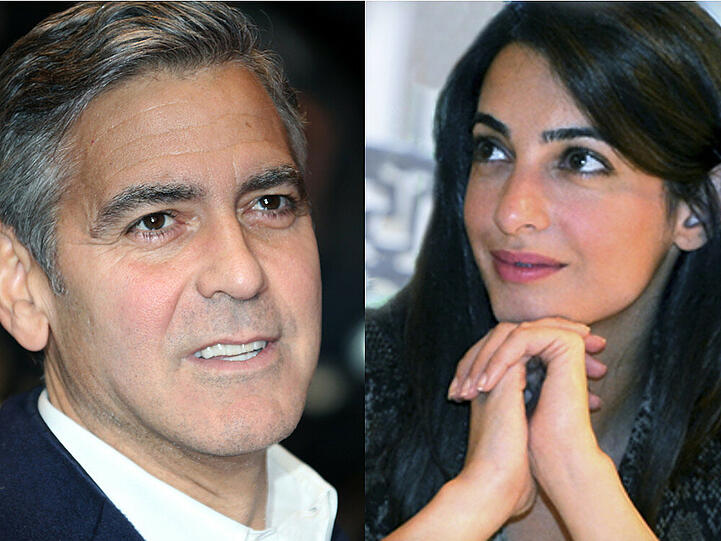 George Clooney und die schöne Anwältin Amal Alamuddin sind angeblich verlobt