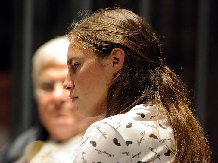 Amanda Knox im Gerichtssaal in Perugia.