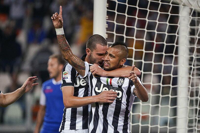Bildeten bei Juventus Turin ein gutes Defensiv-Duo: Giorgio Chiellini und Arturo Vidal.