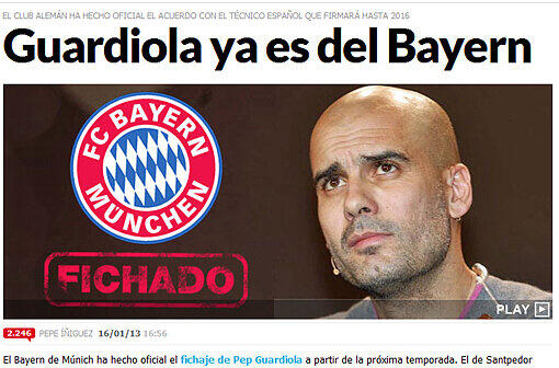 Marca: "Unterschrieben! Guardiola ist schon ein Bayer."