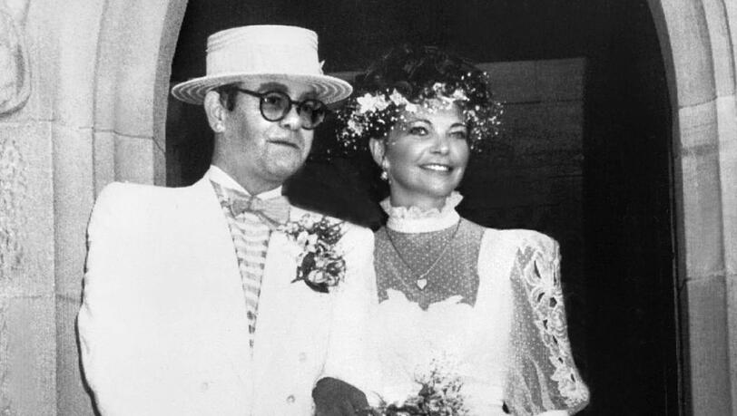 Hochzeit am Valentinstag 1984: Elton John und Renate Blauel. Hochzeit am Valentinstag 1984: Elton John und Renate Blauel.