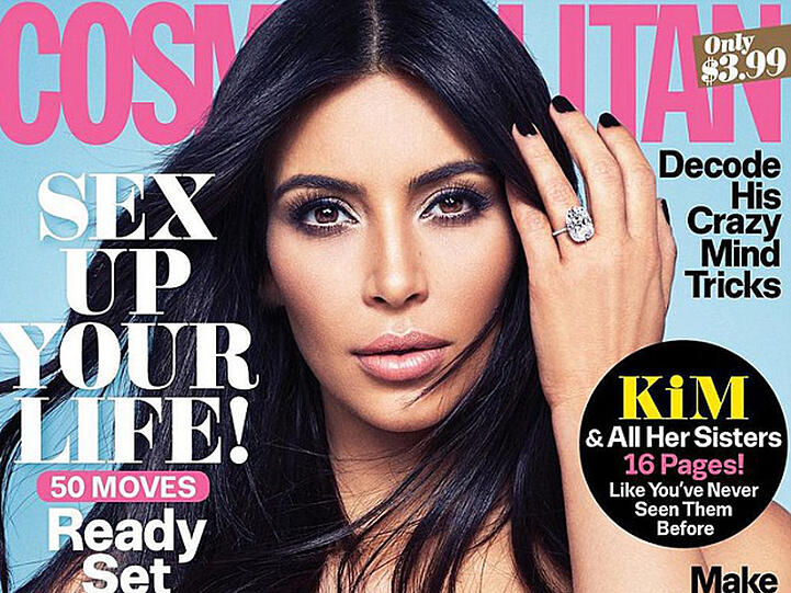 Kim Kardashian auf dem November-Cover der "Cosmopolitan"
