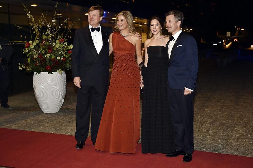 König Willem Alexander und Königin Máxima der Niederlande mit dem dänischen Kronprinzenpaar Mary und Frederik