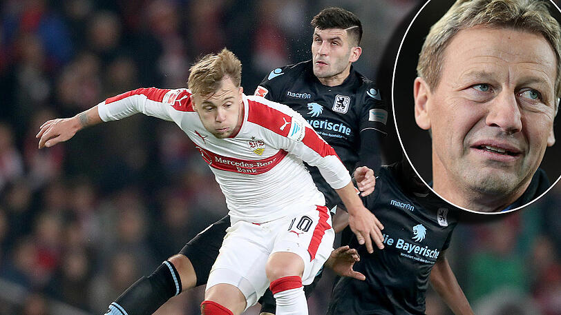 Pleite für 1860: Das Hinspiel in Stuttgart gewinnt der VfB mit 2:1.