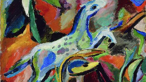 Nicht von Ungefähr malt Heinrich Campendonk 1911 ein "Springendes Pferd.