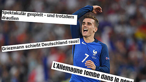 Sehen Sie in unserer Fotostrecke die Pressestimmen zum bitteren EM-Halbfinal-Aus gegen Frankreich.