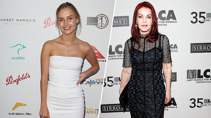 Olivia DeJonge (l.) wird in Baz Luhrmanns Biopic Priscilla Presley verkörpern