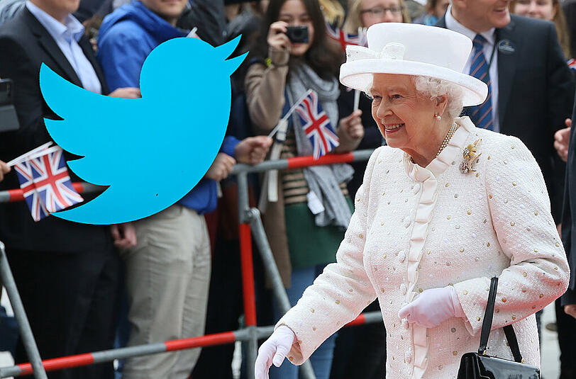 Die Meinung zum Queen-Besuch sind auf Twitter sehr unterschiedlich.