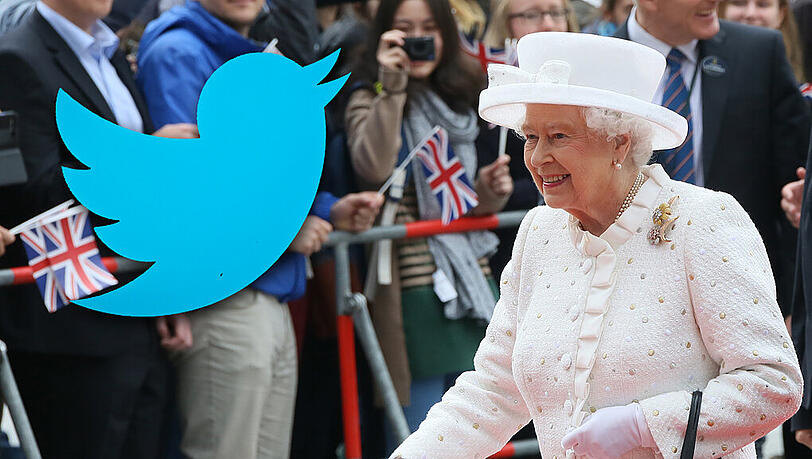 Die Meinung zum Queen-Besuch sind auf Twitter sehr unterschiedlich.