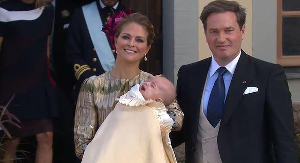 Prinzessin Madeleine mit Ehemann Chris O'Neill nach der Taufe von Sohn Nicolas