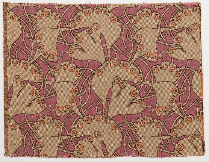 Koloman Moser, Stoffmuster Palmenblatt, 1898, Ausführung: Joh. Backhausen & Söhne.