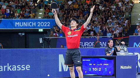 Neuer Europameister im Tischtennis: Dang Qiu.