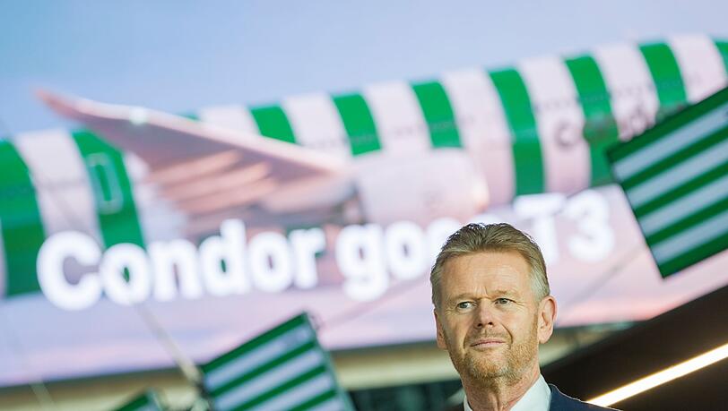 Condor-Chef Peter Gerber sieht die Zukunft der Airline in Frankfurt.