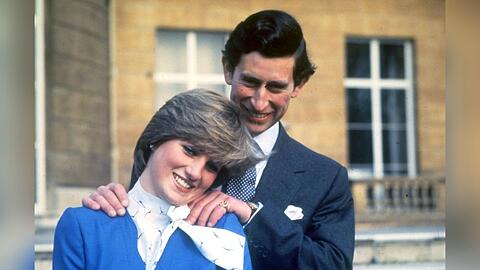 Der heutige K&ouml;nig Charles mit Prinzessin Diana im Jahr 1981.