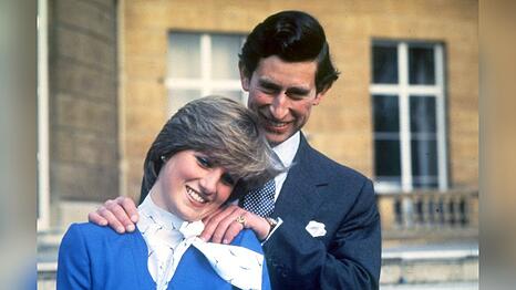 Der heutige K&ouml;nig Charles mit Prinzessin Diana im Jahr 1981.