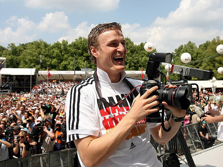 Robert Huth während des Empfangs in Berlin nach der WM 2006