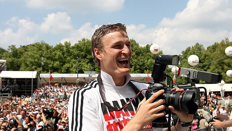 Robert Huth während des Empfangs in Berlin nach der WM 2006