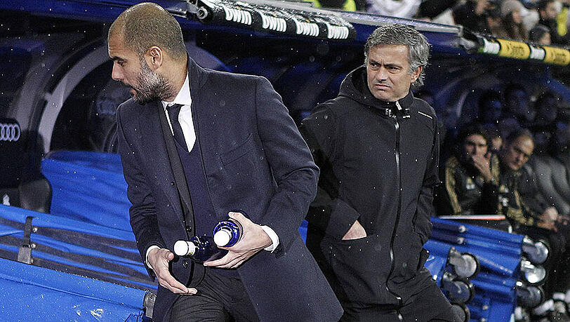 Pep Guardiola und José Mourinho (rechts). Pep Guardiola und José Mourinho (rechts).