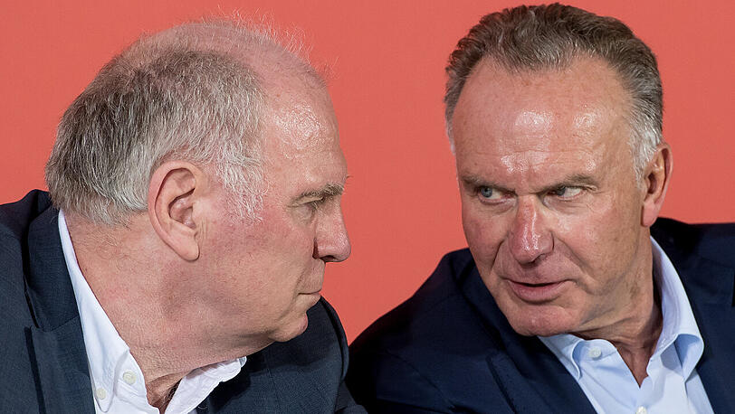 Bayern-Präsident Uli Hoeneß (links) und Bayern-Vorstandsboss Karl-Heinz Rummenigge.