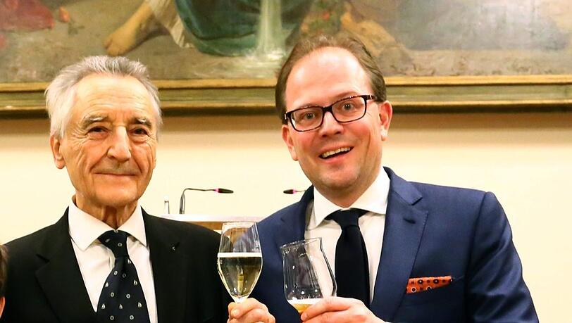 Reinhold Barbor (l.) mit Manuel Pretzl. Reinhold Barbor (l.) mit Manuel Pretzl.