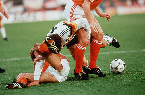 Karl-Heinz Riedle im WM-Achtelfinale gegen Holland.