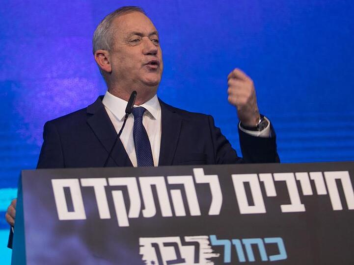 Das Mitte-Bündnis Blau-Weiß des Herausforderers Benny Gantz wurde nur zweitstärkste Kraft.