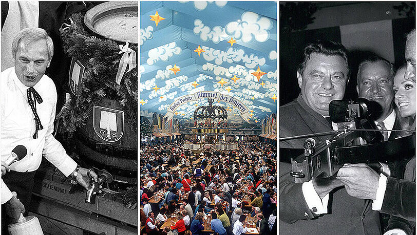 Es wurden schon viele Oktoberfeste gefeiert - 181 um genau zu sein. Mit dabei u.a. 1988 der ehemalige Münchner Oberbürgermeister Georg Kronawitter (l.) oder 1967 der ehemalige bayerische Finanzminister Franz Josef Strauss (r.). Es wurden schon viele Oktoberfeste gefeiert - 181 um genau zu sein. Mit dabei u.a. 1988 der ehemalige Münchner Oberbürgermeister Georg Kronawitter (l.) oder 1967 der ehemalige bayerische Finanzminister Franz Josef Strauss (r.).