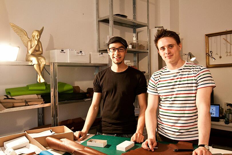Sueco: Julio Brinkmann (links) und Gabriel Czembor in ihrer Giesinger Werkstatt.