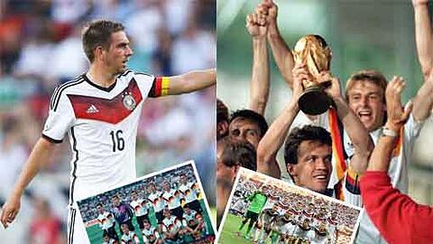 Der große Vergleich zwischen den Mannschaften von 1990 und 2014 in unserer Bilderstrecke!