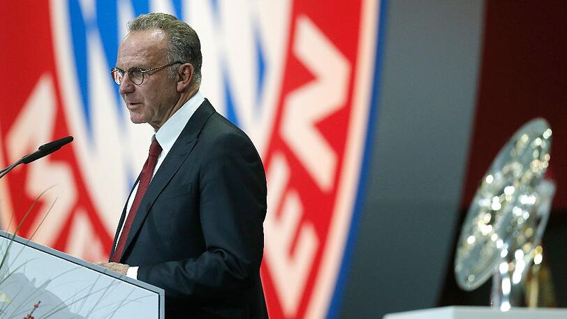 Vorstandschef Karl-Heinz Rummenigge auf der Jahreshauptversammlung des FC Bayern.
