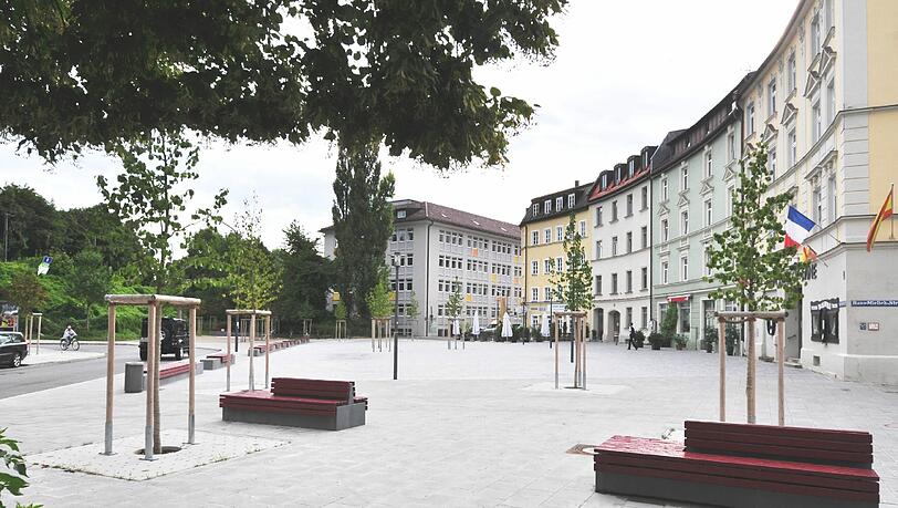 Der Hans-Mielich-Platz in Untergiesing. Der Hans-Mielich-Platz in Untergiesing.