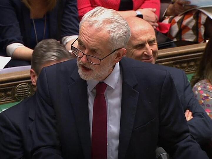 Labour-Chef Jeremy Corbyn während der erneut fruchtlosen Brexit-Debatte im britischen Parlament.