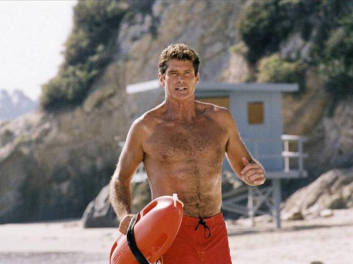 David Hasselhoff in seiner "Baywatch"-Rolle als Mitch Buchannon