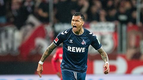 Mit seinem Doppelpack verhalf Davie Selke dem 1. FC Köln zu drei Punkten in Leverkusen.