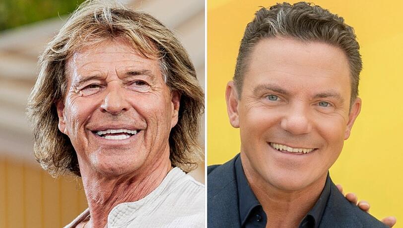 "Immer wieder sonntags" mit Gastgeber Stefan Mross (r.) und einem seiner Auftaktshowgäste Hansi Hinterseer.