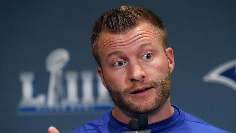 Steht mit den Los Angeles Rams im Super Bowl: Chefcoach Sean McVay. Steht mit den Los Angeles Rams im Super Bowl: Chefcoach Sean McVay.