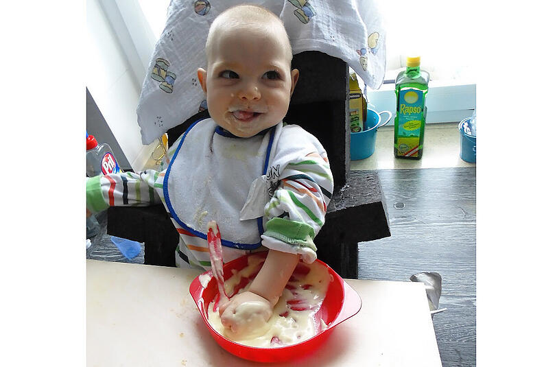 Sten mit Kartoffelbrei.
