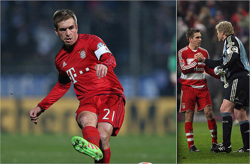 Champions-League-Rekordmann der Bayern: Philipp Lahm. Am Mittwoch zieht er mit dem bisherigen Rekordhalter Oliver Kahn gleich.