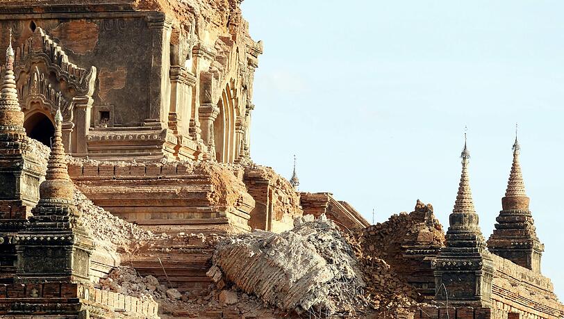 Auch die weltberühmte Tempelanlage von Bagan ist betroffen. Foto: Hein Htet Auch die weltberühmte Tempelanlage von Bagan ist betroffen. Foto: Hein Htet