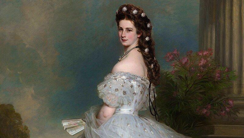 Porträt der Kaiserin Elisabeth von Österreich von Franz Xaver Winterhalter aus dem Jahr 1865. Bekannt ist sie vielen als "Sisi" oder - seit den Ernst-Marischka-Filmen - auch als "Sissi".