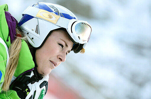 Lindsey Vonn nach einem Training in Sölden, Österreich. Die Skirennfahrerin befindet sich aus bislang ungeklärter Ursache in einem Krankenhaus in Vail im US-Bundesstaat Colorado.