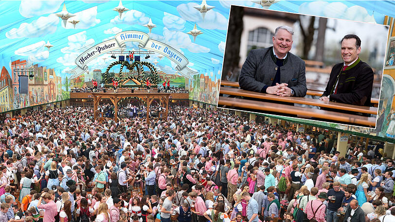 Überfüllte Zelte, begehrte Plätze: Peter Inselkammer (r) und Christian Schottenhamel sagen dem illegalen Handel mit Oktoberfest-Tischen den Kampf an.