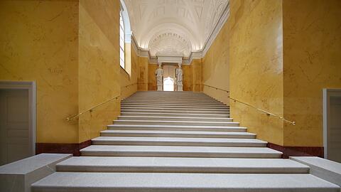Was für eine Pracht: die rekonstruierte Gelbe Treppe in der Residenz.