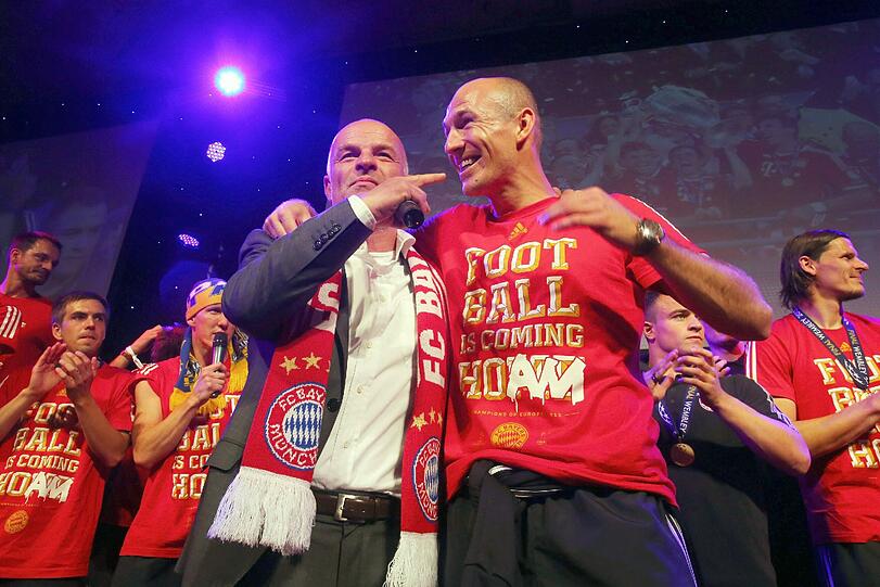 So sehen Sieger aus! Die Helden von London feiern den Champions League-Sieg 2013.