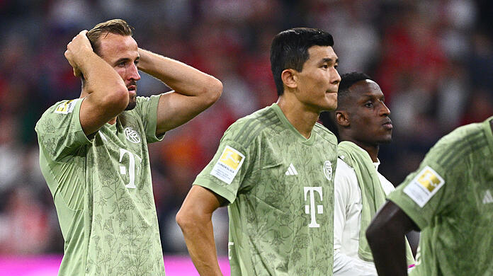 Zu viel Achterbahn beim FC Bayern: Harry Kane (li.) und Kim Min-Jae.