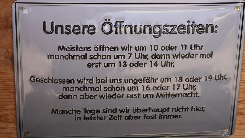 Das sind die lustigen Kiosk-Öffnungszeiten am Waldschwaigsee.