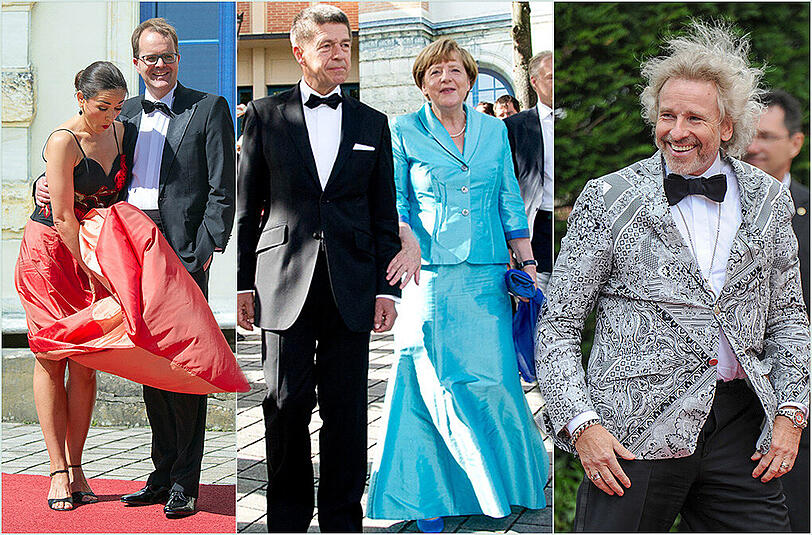 Stürmische Zeiten auf dem roten Teppich. Hier die Bilder von den Bayreuther Festspielen zum Durchklicken.