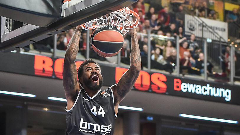 Mit seinem neuen Klub Brose Bamberg trifft Bryce Taylor im Spitzenspiel auf den FC Bayern.