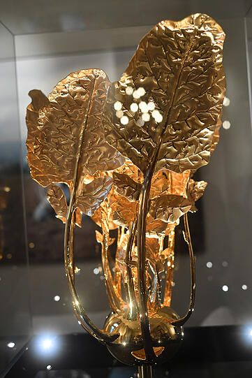 Der Kohlrabi mal anders: Das Naturthema der Ausstellung ist überall sichtbar.